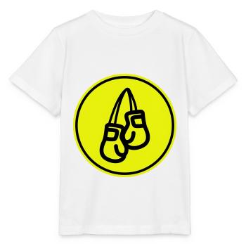 Boxing Boxing Gloves Symbol - Stanley/Stella MINI CREATOR Kids’ T-Shirt - white - Front - Maike (125cm)