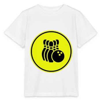 Kegeln Kegel Icon - Stanley/Stella Kinder T-Shirt MINI CREATOR  - Weiß - Vorne - Maike (125cm)
