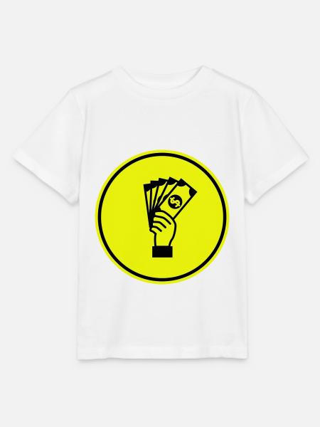 Geld Money silhouette - Stanley/Stella Kinder T-Shirt MINI CREATOR  - Weiß