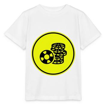 Icône de jeton de poker - T-shirt bio MINI CREATOR Stanley/Stella Enfant - blanc - Devant - Maike (125cm)