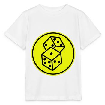 Würfel Casino Symbol - Stanley/Stella Kinder T-Shirt MINI CREATOR  - Weiß - Vorne - Maike (125cm)