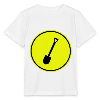 Schaufel icon Silhouette - Stanley/Stella Kinder T-Shirt MINI CREATOR  - Weiß - Vorne - Maike (125cm)