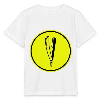 Rasieren Barber logo icon - Stanley/Stella Kinder T-Shirt MINI CREATOR  - Weiß - Vorne - Maike (125cm)