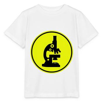 Icône d’icône de microscope - T-shirt bio MINI CREATOR Stanley/Stella Enfant - blanc - Devant - Maike (125cm)