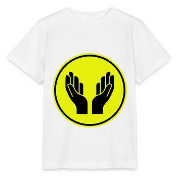 Icône d’icône de mains - T-shirt bio MINI CREATOR Stanley/Stella Enfant - blanc - Devant - Maike (125cm)