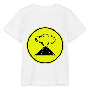 Volcano icon icon - Stanley/Stella MINI CREATOR Kids’ T-Shirt - white - Front - Maike (125cm)