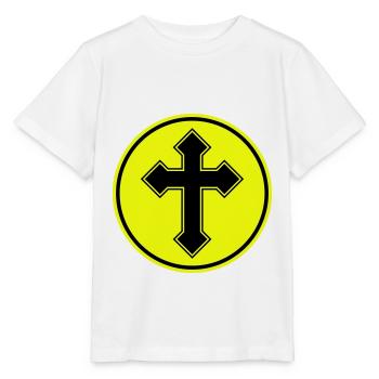 Cross symbol - Stanley/Stella MINI CREATOR Kids’ T-Shirt - white - Front - Maike (125cm)