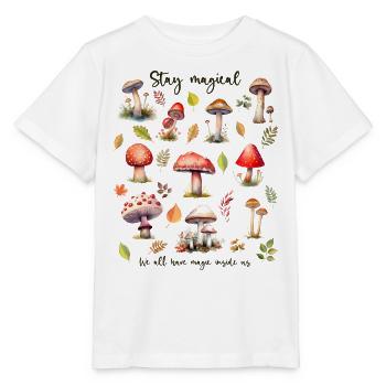 Bleiben Sie magisch. Naturfreund. - Stanley/Stella Kinder T-Shirt MINI CREATOR  - Weiß - Vorne - Maike (125cm)