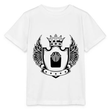 Français frites fast-food armoiries - T-shirt bio MINI CREATOR Stanley/Stella Enfant - blanc - Devant - Maike (125cm)