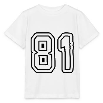 Symbole numérique 81 - T-shirt bio MINI CREATOR Stanley/Stella Enfant - blanc - Devant - Maike (125cm)