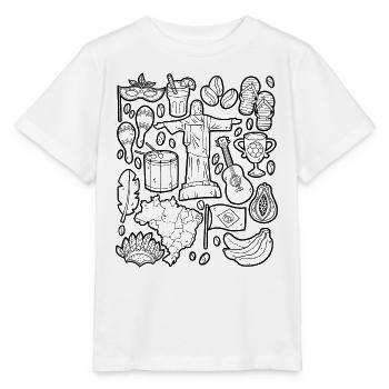 Brasilien - Stanley/Stella Kinder T-Shirt MINI CREATOR  - Weiß - Vorne - Maike (125cm)