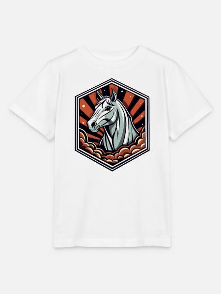Ein majestätisches Pferd - Stanley/Stella Kinder T-Shirt MINI CREATOR  - Weiß