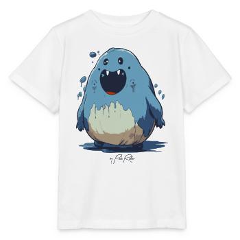 Cartoon-Kreatur lustiger Blob - Stanley/Stella Kinder T-Shirt MINI CREATOR  - Weiß - Vorne - Maike (125cm)