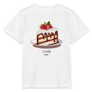 Ein Stück Kuchen, Erdbeerkuchen - Stanley/Stella Kinder T-Shirt MINI CREATOR  - Weiß - Vorne - Maike (125cm)