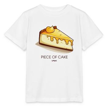 Ein Stück Zitronen-Käsekuchen Kuchen - Stanley/Stella Kinder T-Shirt MINI CREATOR  - Weiß - Vorne - Maike (125cm)