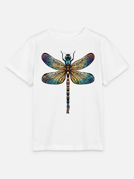 Ein riesige Cartoon Libelle - Stanley/Stella Kinder T-Shirt MINI CREATOR  - Weiß