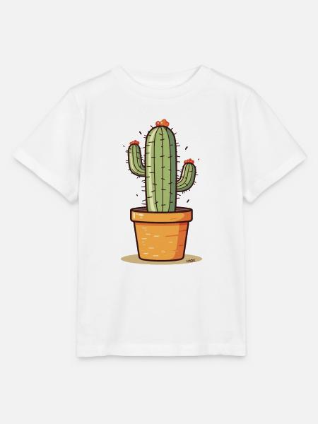 ein blühender Kaktus - Stanley/Stella Kinder T-Shirt MINI CREATOR - Weiß