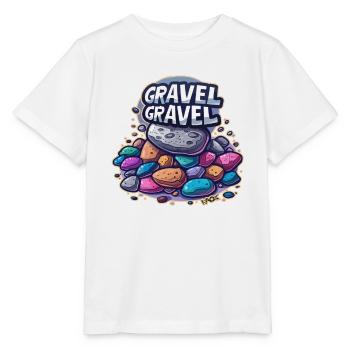 Gravier ou gravier - T-shirt bio MINI CREATOR Stanley/Stella Enfant - blanc - Devant - Maike (125cm)