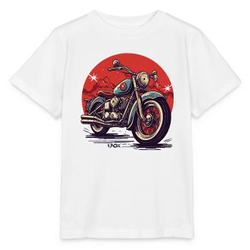 Large Chopper Motorcycle - Stanley/Stella MINI CREATOR Kids’ T-Shirt - white - Front - Maike (125cm)