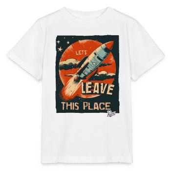 Lass uns mit einer Rakete hier abhauen - Stanley/Stella Kinder T-Shirt MINI CREATOR  - Weiß - Vorne - Maike (125cm)