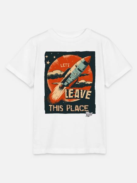 Let's get out of here with a rocket - Stanley/Stella MINI CREATOR Kids’ T-Shirt - white