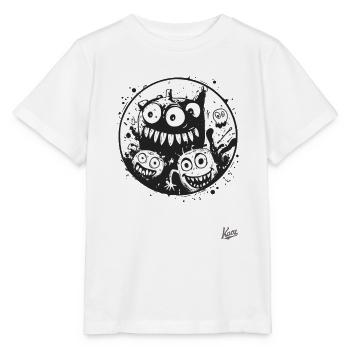 De l’encre et des monstres amusants - T-shirt bio MINI CREATOR Stanley/Stella Enfant - blanc - Devant - Maike (125cm)