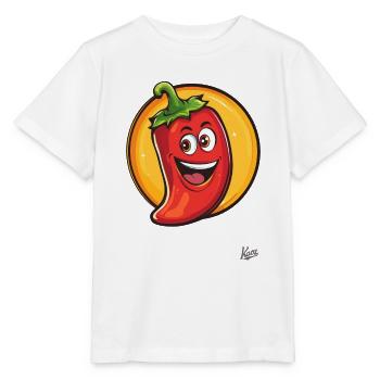 Bonjour! Pepperoni épicé drôle - T-shirt bio MINI CREATOR Stanley/Stella Enfant - blanc - Devant - Maike (125cm)