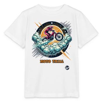 Essai de moto dans le ciel - T-shirt bio MINI CREATOR Stanley/Stella Enfant - blanc - Devant - Maike (125cm)