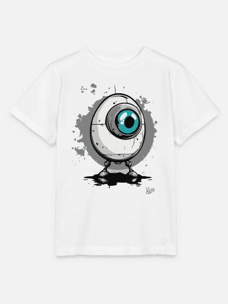 Cyber-Zyklopen-Robo-Ei - Stanley/Stella Kinder T-Shirt MINI CREATOR  - Weiß