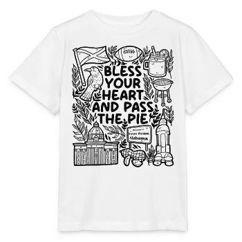 Bless Your Heart and Pass the Pie - Stanley/Stella Kinder T-Shirt MINI CREATOR  - Weiß - Vorne - Maike (125cm)