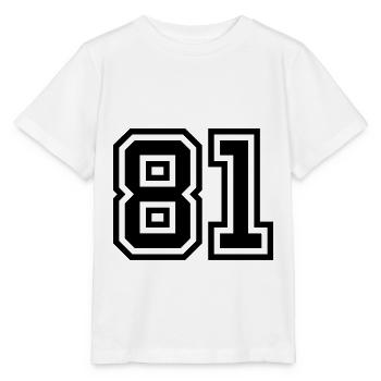 Symbole numérique 81 - T-shirt bio MINI CREATOR Stanley/Stella Enfant - blanc - Devant - Maike (125cm)