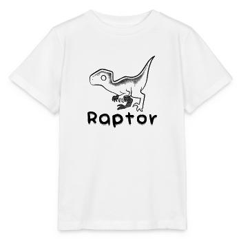 Raptor minimaliste dotwork - T-shirt bio MINI CREATOR Stanley/Stella Enfant - blanc - Devant - Maike (125cm)