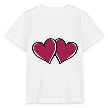 hearts love heart - Stanley/Stella MINI CREATOR Kids’ T-Shirt - white - Front - Maike (125cm)
