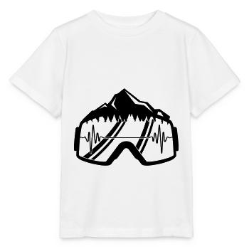 ski goggles pulse - Stanley/Stella MINI CREATOR Kids’ T-Shirt - white - Front - Maike (125cm)