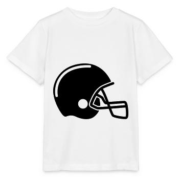 Icône Casque de football - T-shirt bio MINI CREATOR Stanley/Stella Enfant - blanc - Devant - Maike (125cm)