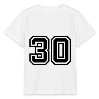 Symbole de 30 chiffres - T-shirt bio MINI CREATOR Stanley/Stella Enfant - blanc - Devant - Maike (125cm)