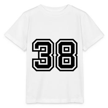Symbole numérique 38 - T-shirt bio MINI CREATOR Stanley/Stella Enfant - blanc - Devant - Maike (125cm)