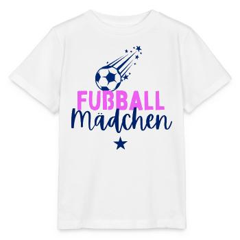 Fußball Coole Mädchen spielen Fußball Fußballerin - Stanley/Stella Kinder T-Shirt MINI CREATOR  - Weiß - Vorne - Maike (125cm)