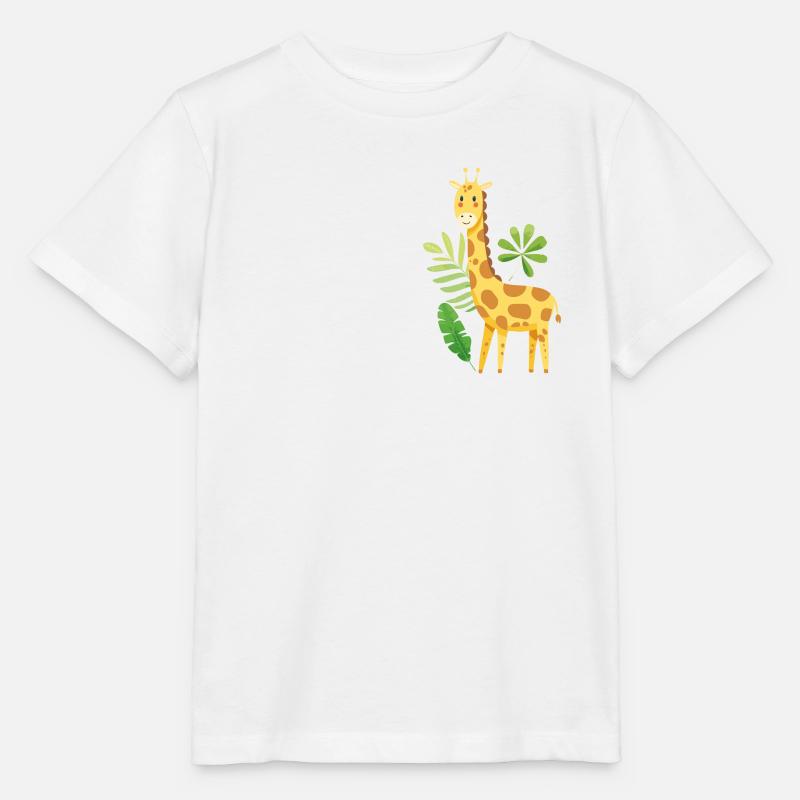 Girafe mignonne - T-shirt bio MINI CREATOR Stanley/Stella Enfant - blanc