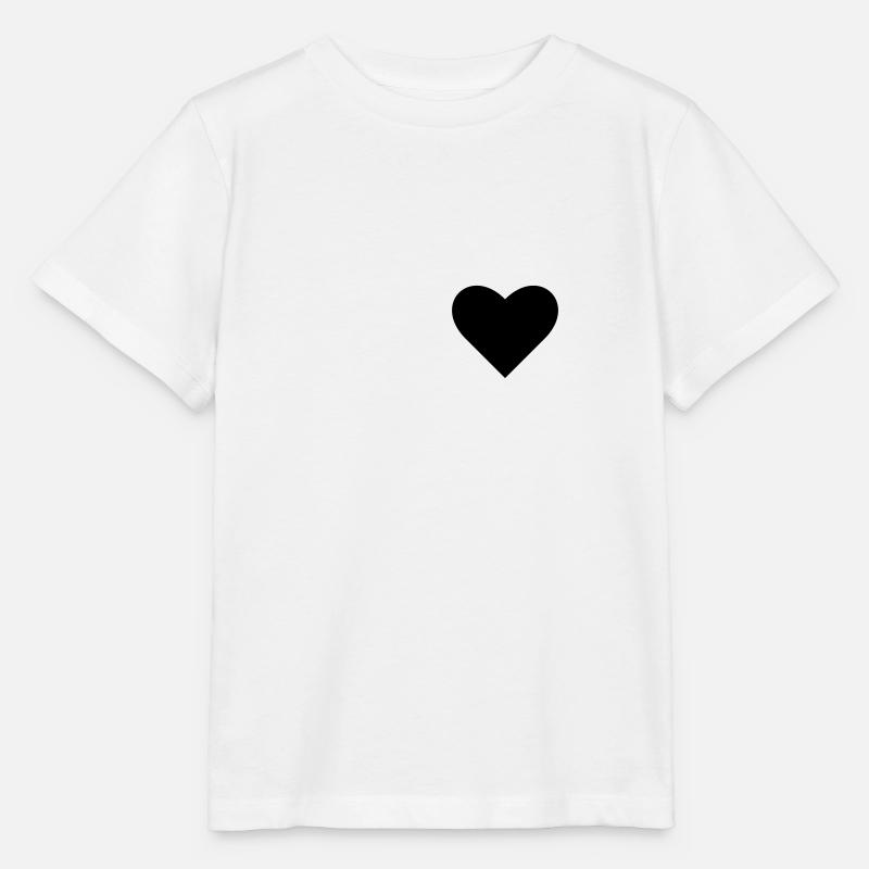 Black Heart - Stanley/Stella Kinder T-Shirt MINI CREATOR  - Weiß
