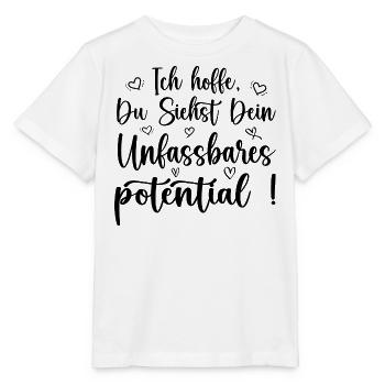 unfassbares potential achtsamkeit motivation - Stanley/Stella Kinder T-Shirt MINI CREATOR  - Weiß - Vorne - Maike (125cm)