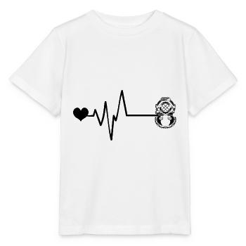 Apnoe Tauchen Puls Herz - Stanley/Stella Kinder T-Shirt MINI CREATOR  - Weiß - Vorne - Maike (125cm)