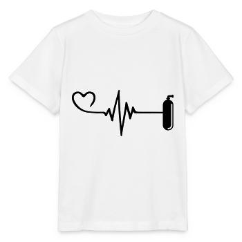 Oxygen Diving Pulse Heart - T-shirt bio MINI CREATOR Stanley/Stella Enfant - blanc - Devant - Maike (125cm)