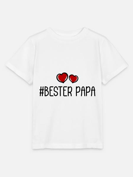 Bester Papa Herzen Liebe - Stanley/Stella Kinder T-Shirt MINI CREATOR - Weiß