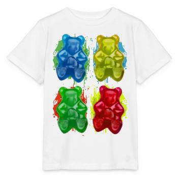Oursons gélifiés - Fruités - Bonbons - Sucrés - T-shirt bio MINI CREATOR Stanley/Stella Enfant - blanc - Devant - Maike (125cm)
