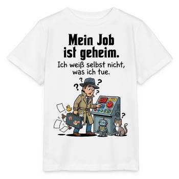 Secret mission in everyday office life - Stanley/Stella MINI CREATOR Kids’ T-Shirt - white - Front - Maike (125cm)