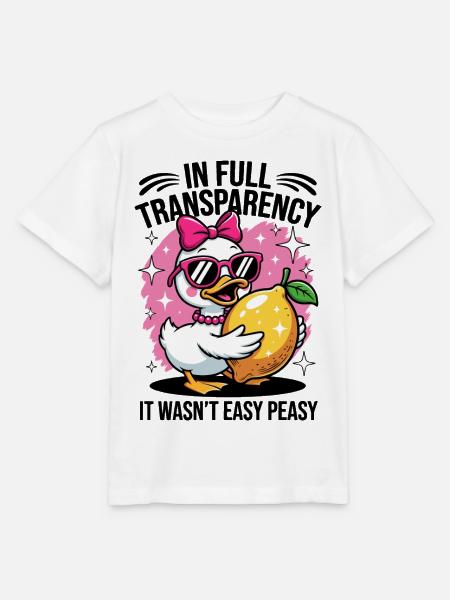 Süße Ente mit Zitrone – In Full Transparency Fun - Stanley/Stella Kinder T-Shirt MINI CREATOR - Weiß