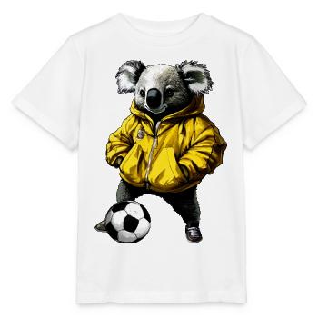 Fussball Koala - Stanley/Stella Kinder T-Shirt MINI CREATOR  - Weiß - Vorne - Maike (125cm)