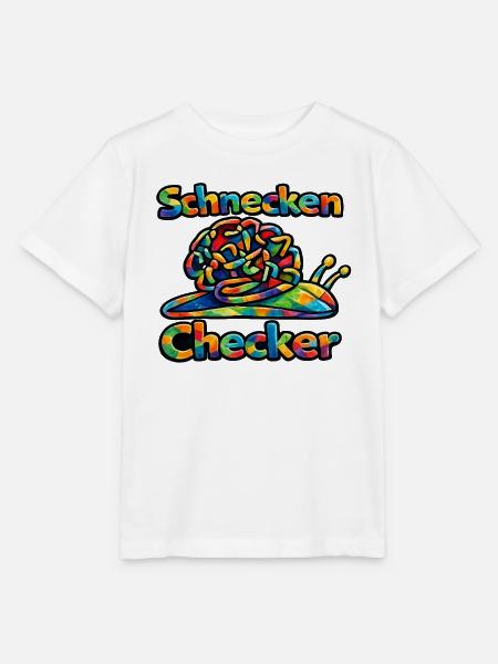 Schnecken Checker Regenbogen - Stanley/Stella Kinder T-Shirt MINI CREATOR - Weiß