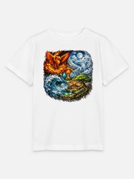 Phönix Feuer Wasser Erde Symbolkraft - Stanley/Stella Kinder T-Shirt MINI CREATOR - Weiß